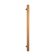 Flat Bar Vertical Heated Towel Bar - Brushed Bronze - 930mm