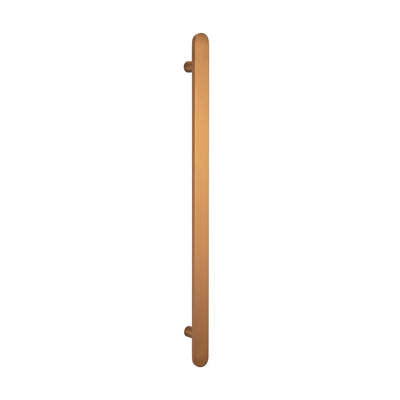Radiant Flat Bar Vertical Heated Towel Bar - Brushed Bronze - 930mm