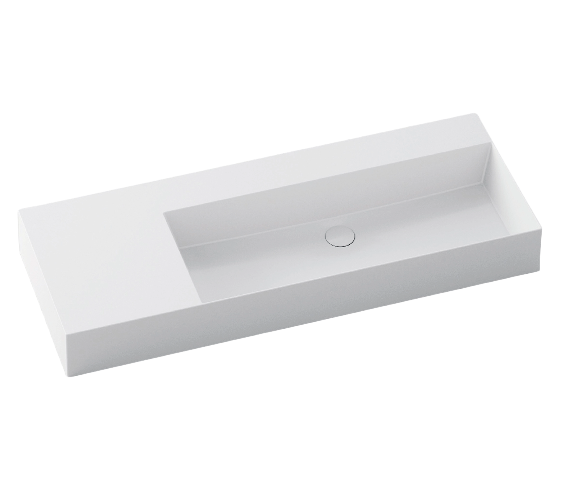 Studio Bagno Shard 102 X Plan - Right Bowl NTH, Gloss White