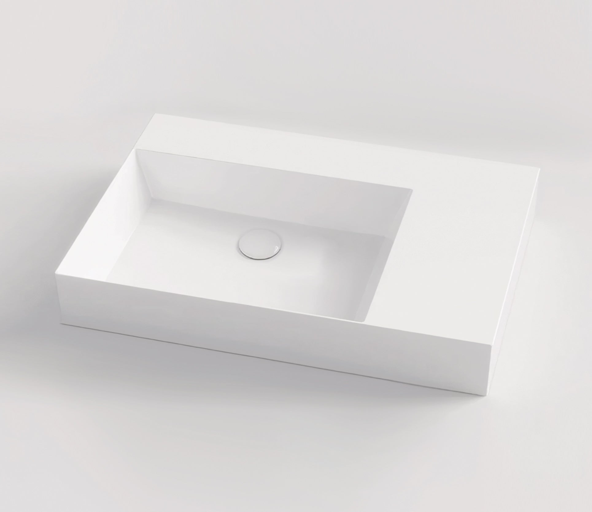 Studio Bagno Shard 81 X Plan - Left Bowl 1TH, Gloss White