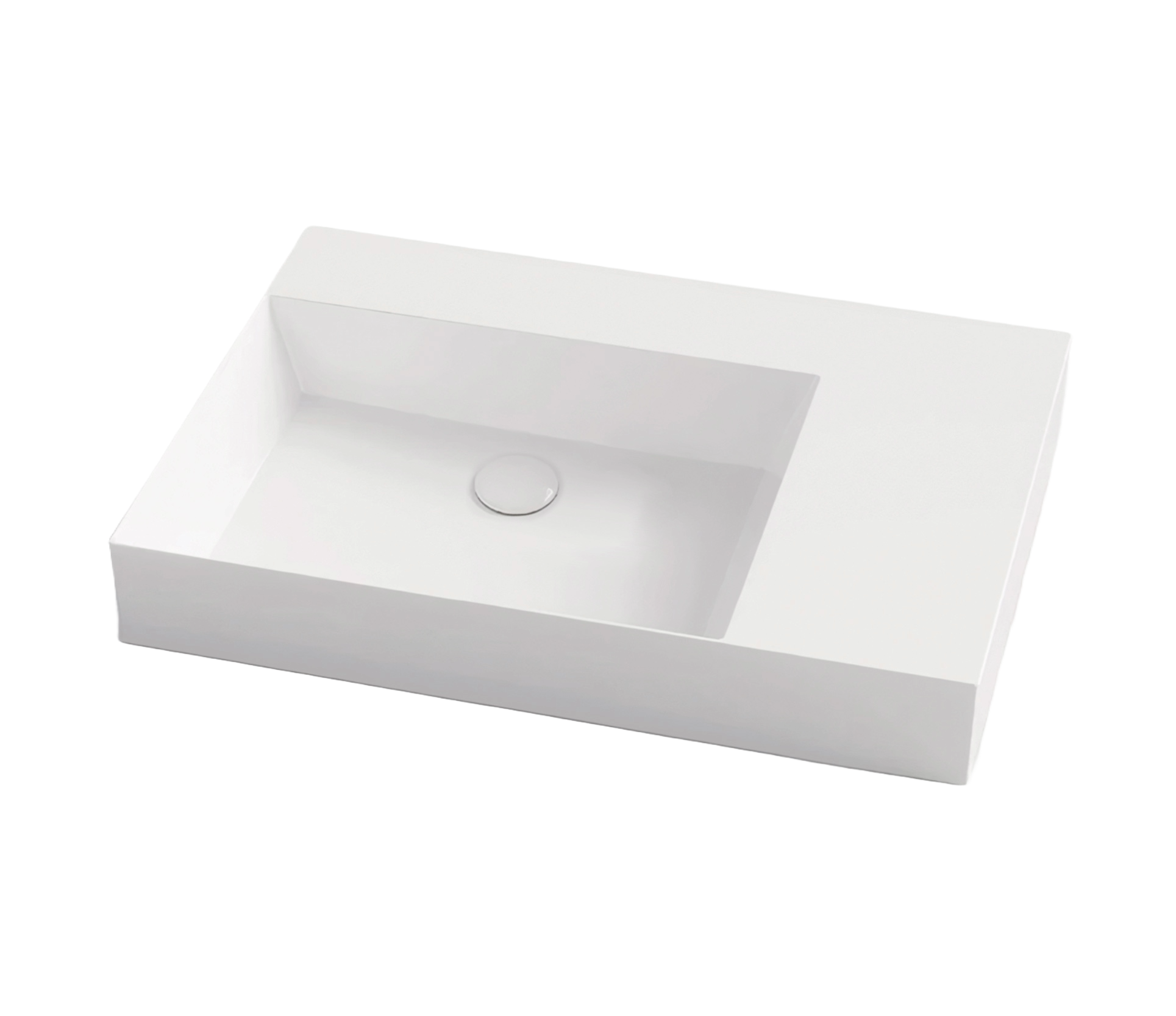 Studio Bagno Shard 81 X Plan - Left Bowl NTH, Gloss White