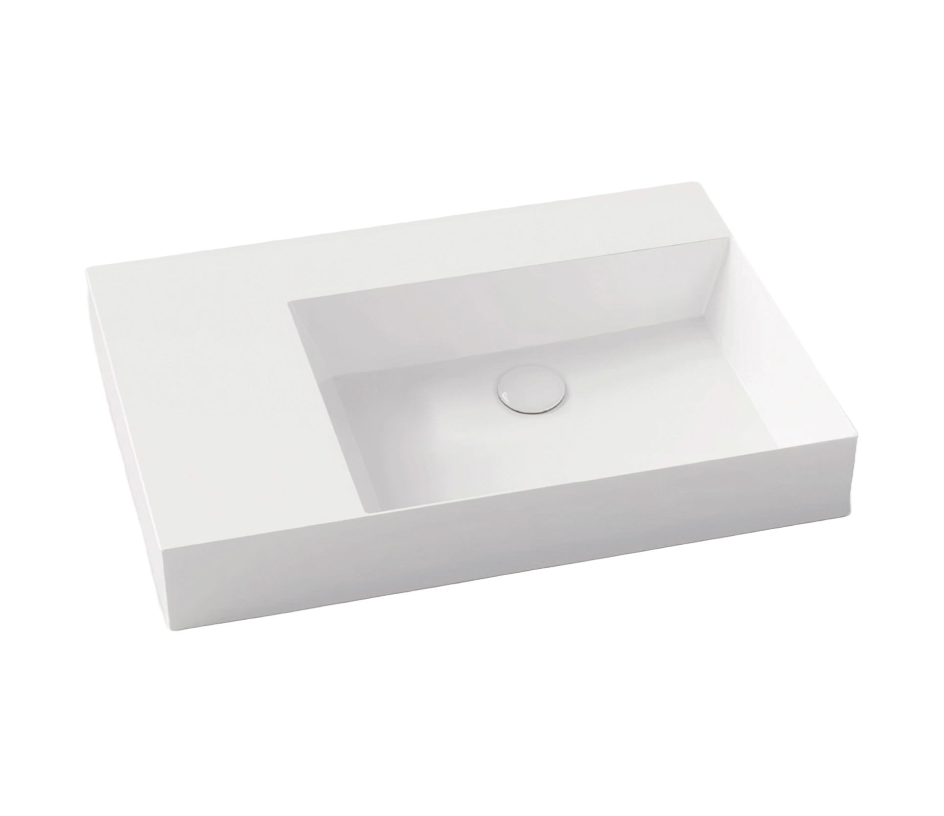 Studio Bagno Shard 81 X Plan - Right Bowl NTH, Gloss White
