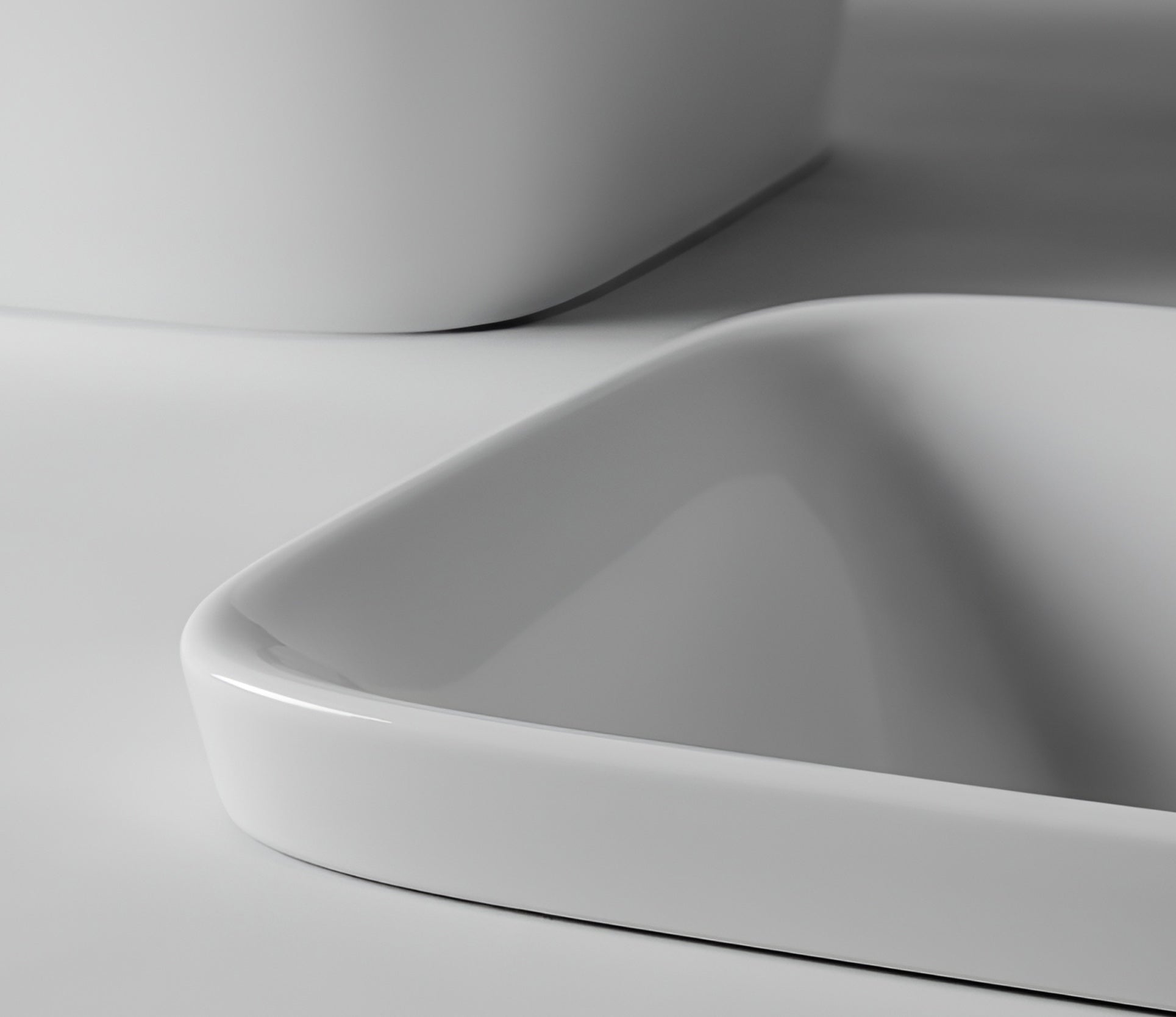 Studio Bagno Soul 2 inset basin NTH, Gloss White