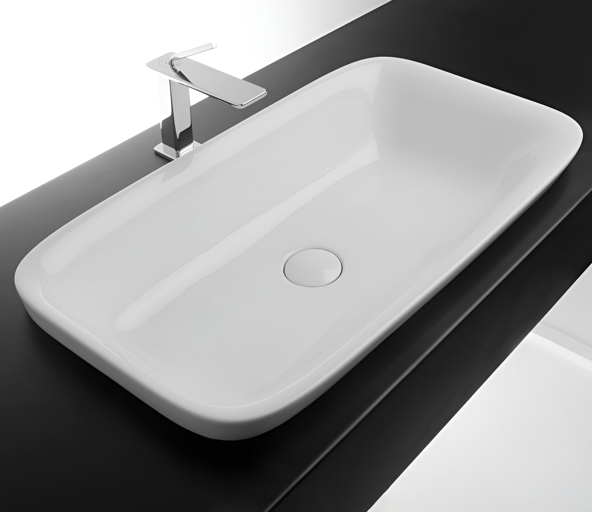 Studio Bagno Soul 3 inset basin NTH, Gloss White