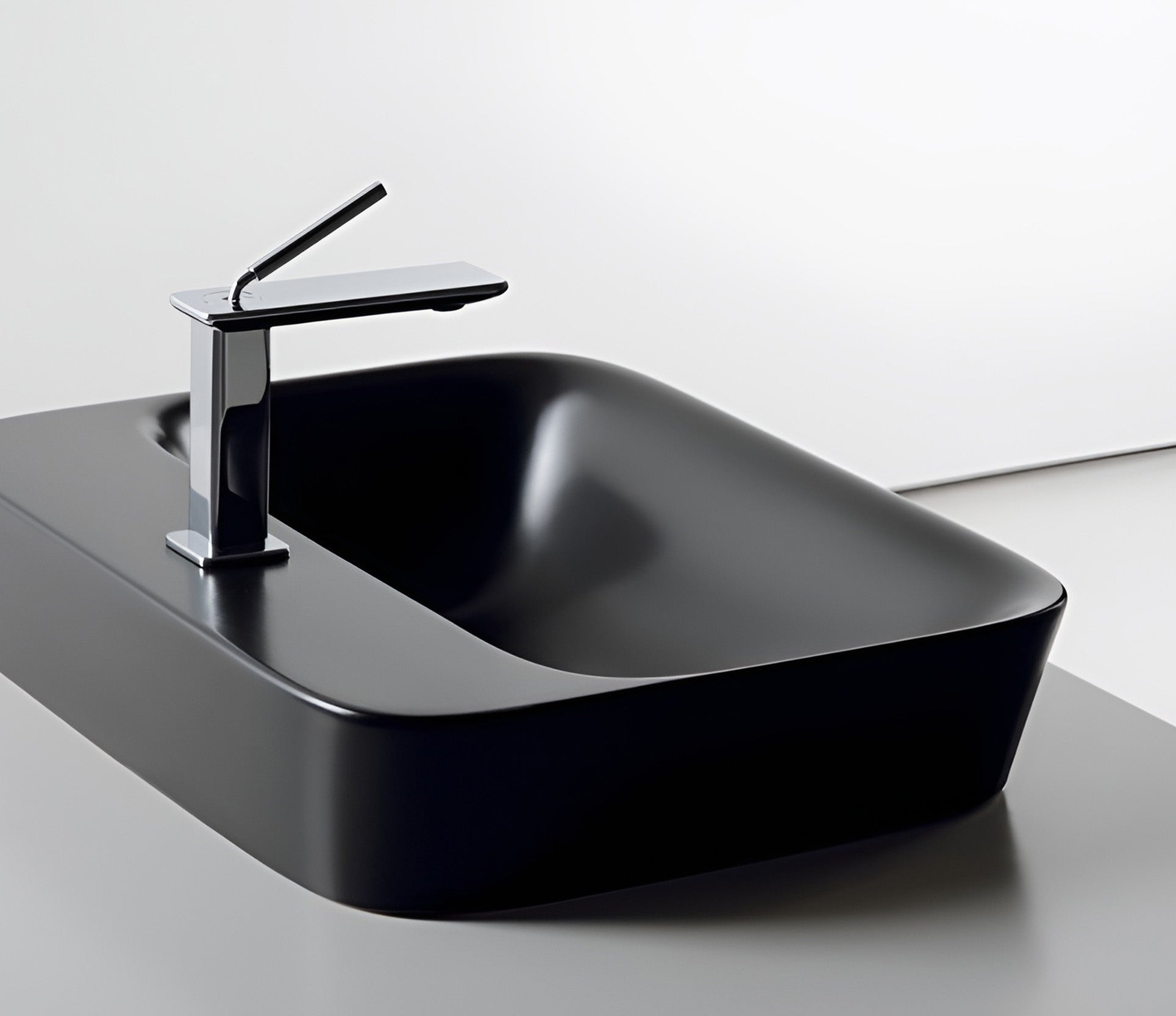 Studio Bagno Soul 4 inset basin 1TH, Gloss White