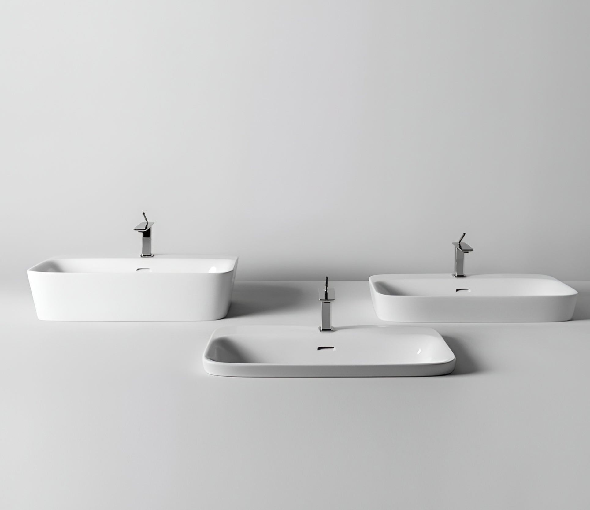 Studio Bagno Soul 4 inset basin 3TH, Gloss White