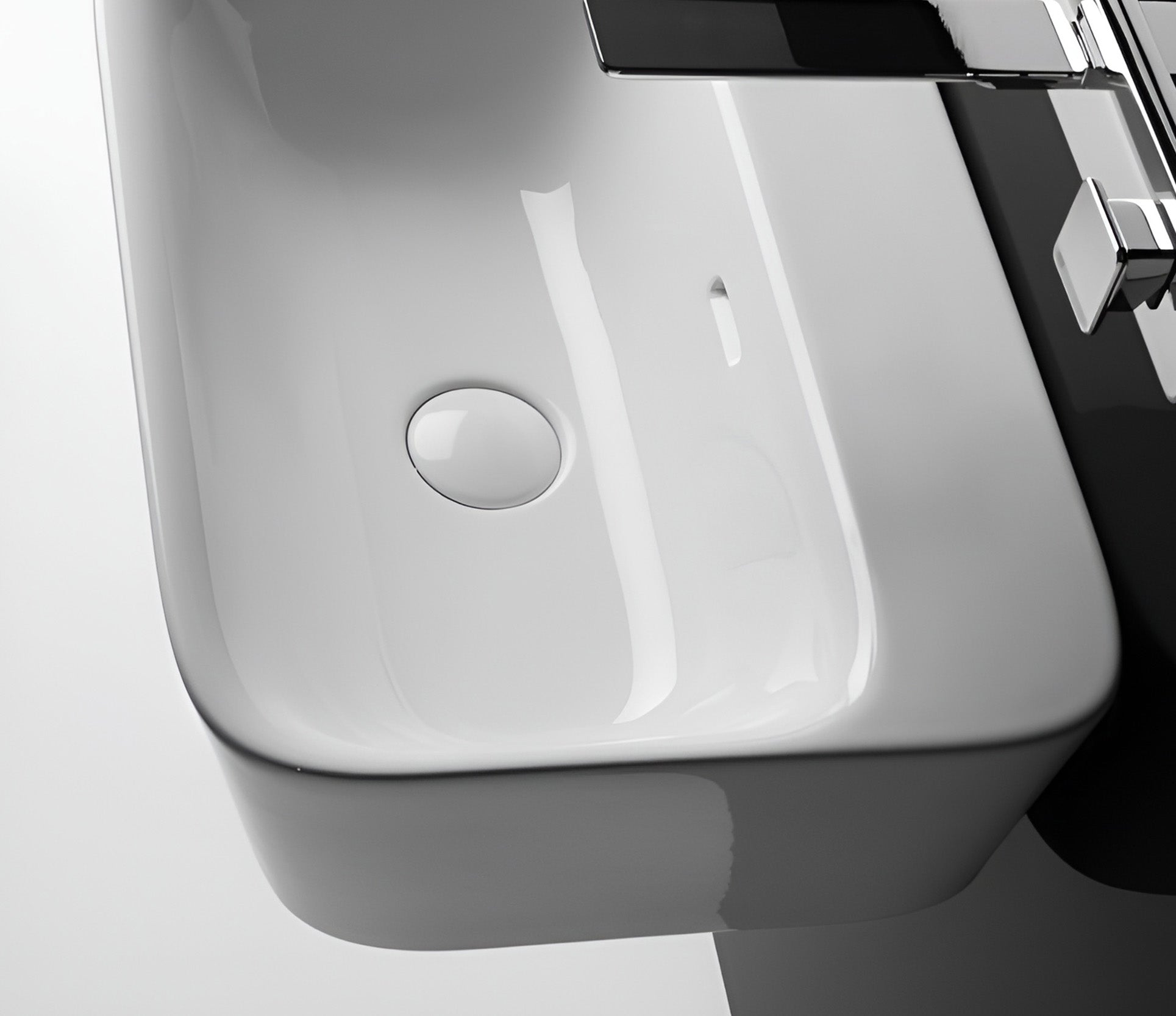 Studio Bagno Soul 4H bench basin 1TH, Gloss White