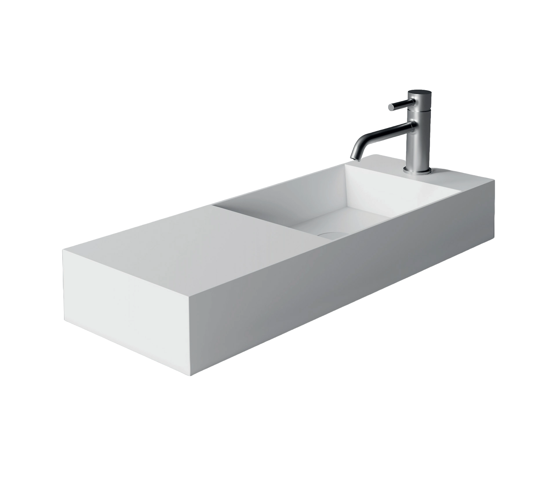 Studio Bagno Spy 75 Bench/Wall Basin 1TH, Gloss White
