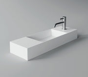Studio Bagno Spy 80 Bench/Wall Basin NTH - Matte Black, Matte White