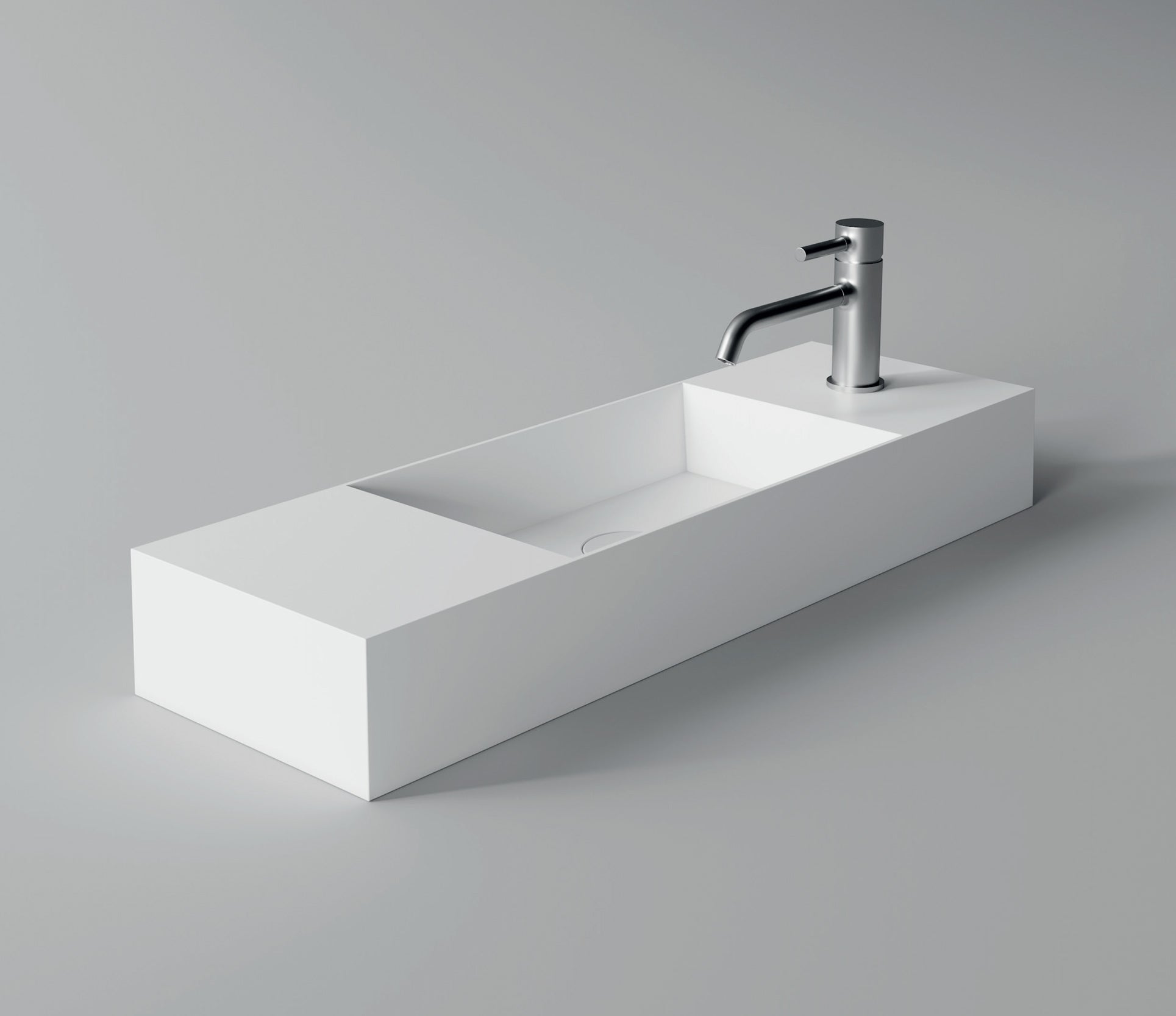 Studio Bagno Spy 80 Bench/Wall Basin NTH - Matte Black, Matte White