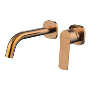 Millennium Cioso SQ Wall Basin Mixer with Akemi Handle, Rosa