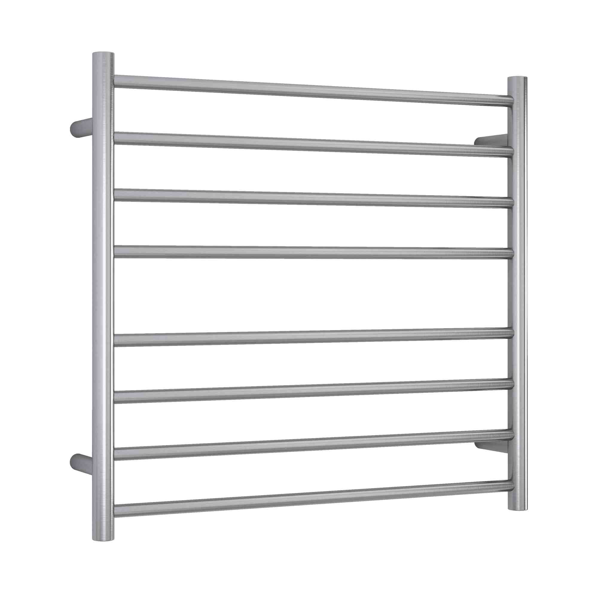 Thermogroup Thermorail Straight/Round 750x700x122mm 104Watts 8 Bars - Brushed, Brushed Stainless Steel