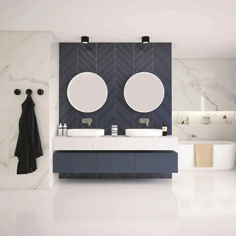 Studio Bagno Form Oval Bench Basin - Matte Indigo