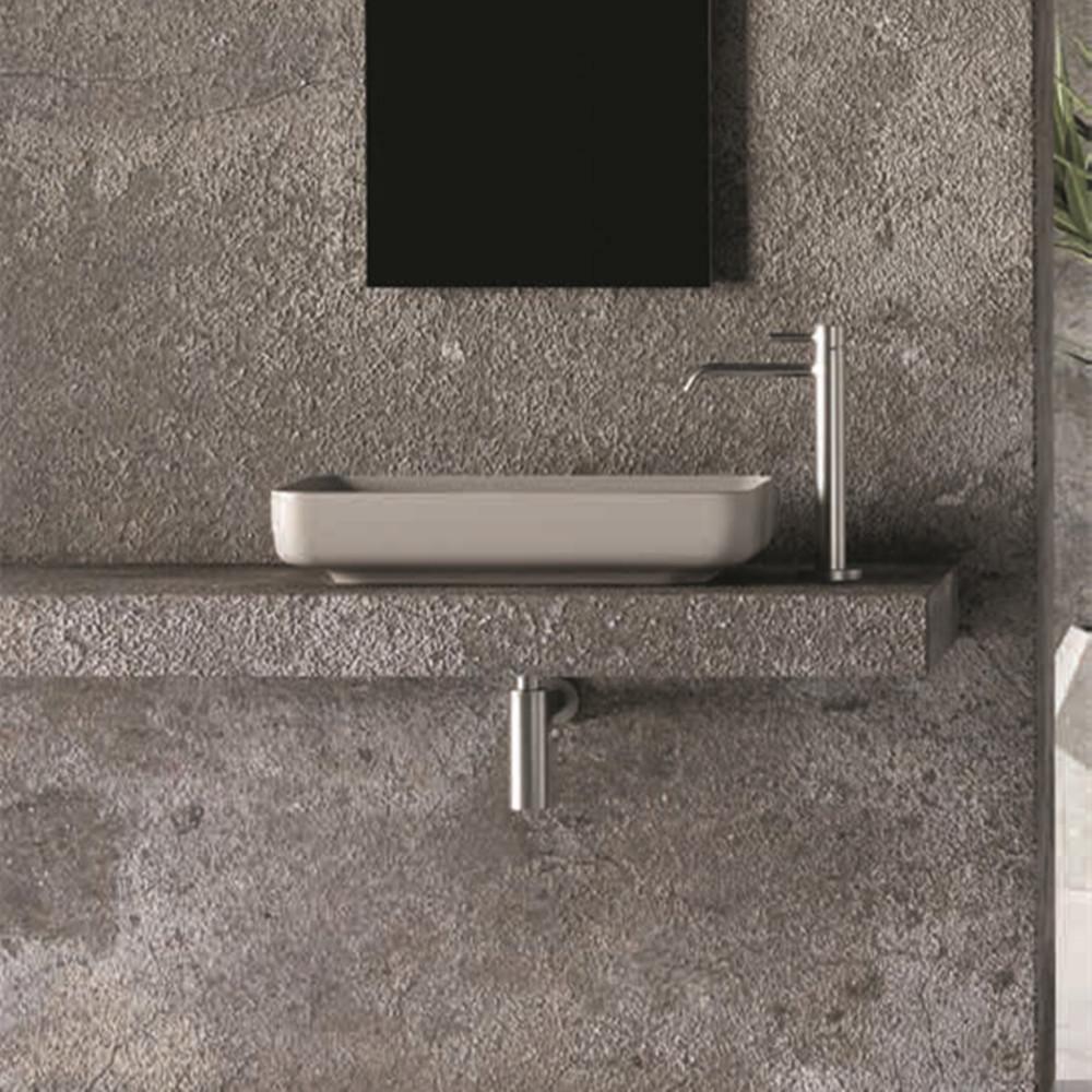 Studio Bagno Form Rectangle Bench Basin - Matte Indigo