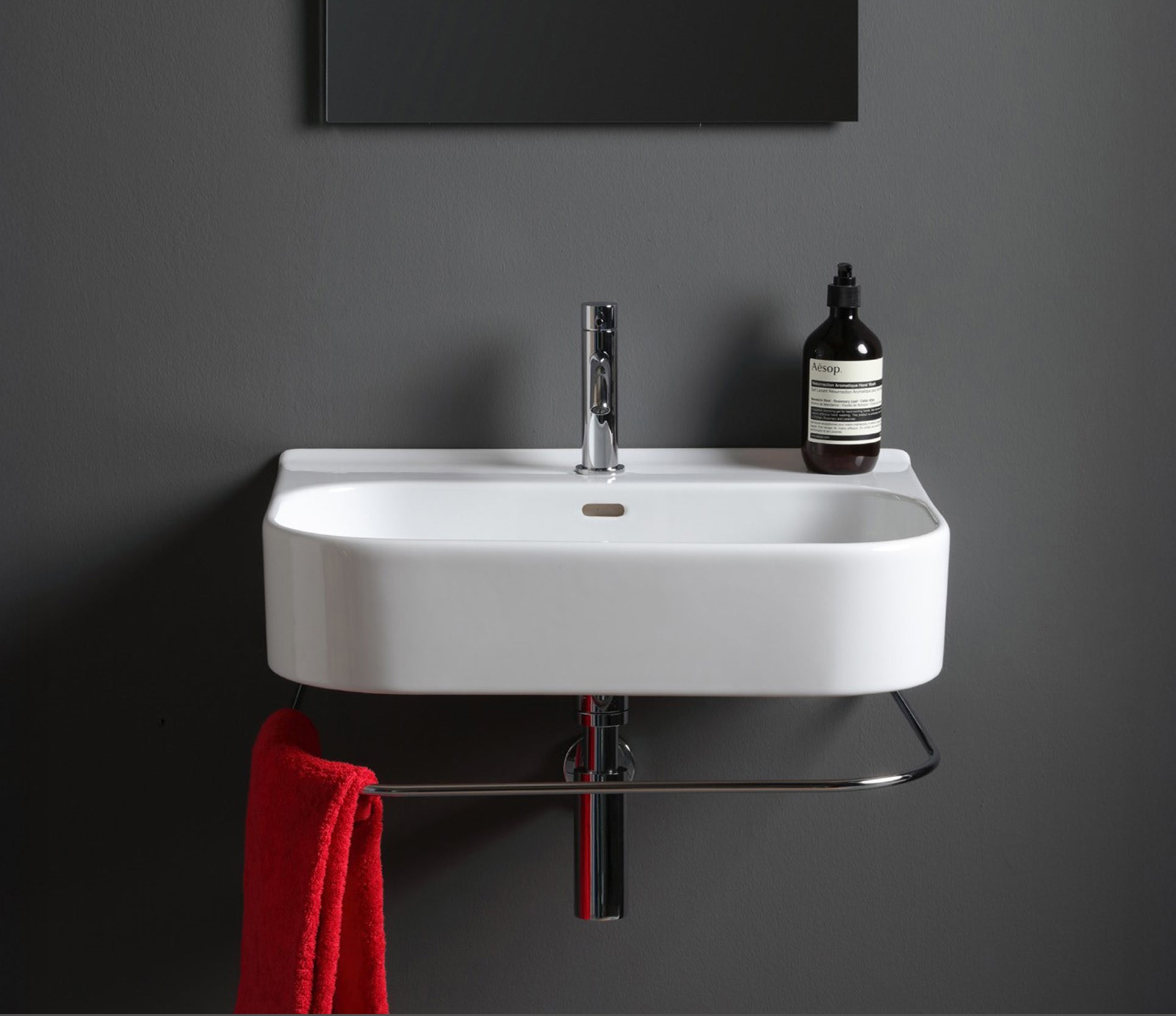 Studio Bagno Synthesis 60 Bench/Wall Basin NTH, Gloss White