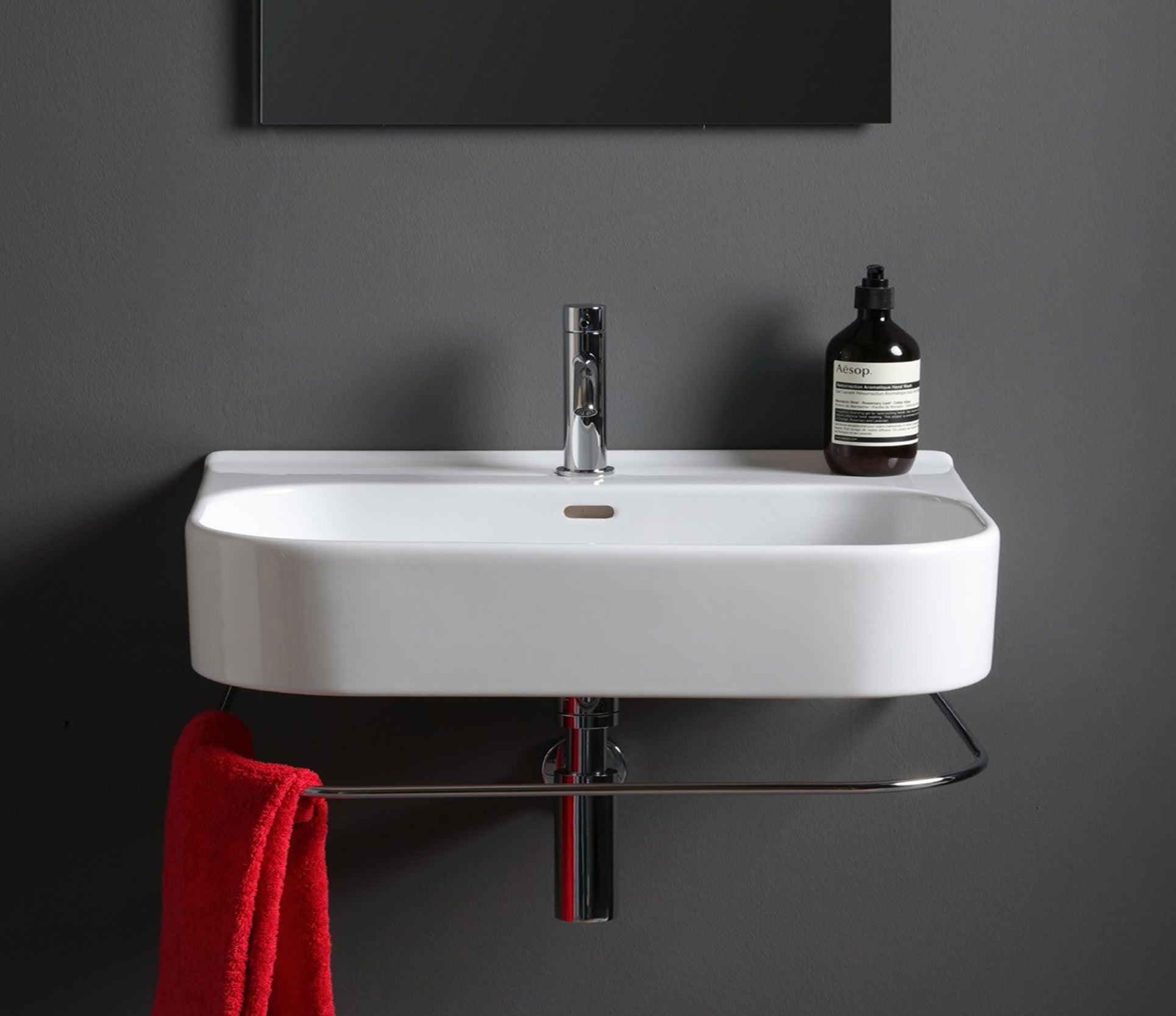 Studio Bagno Synthesis 70 Bench/Wall Basin NTH, Gloss White
