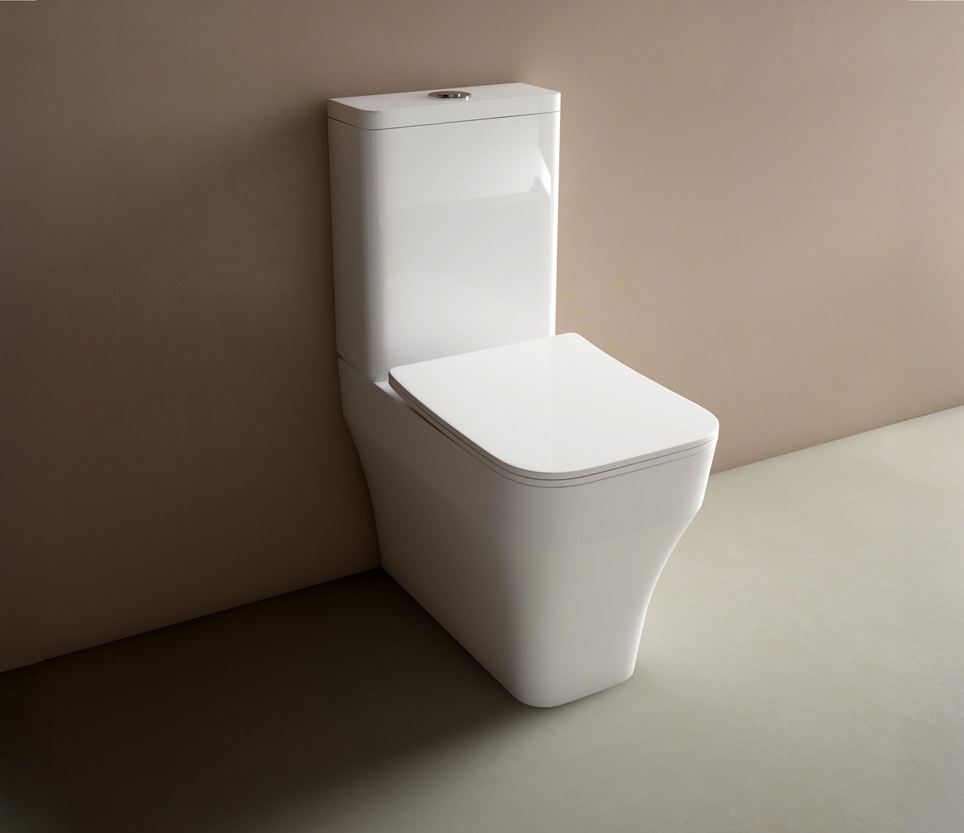 Studio Bagno Synthesis Eco Rimless Suite, Gloss White