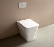 Studio Bagno Synthesis Eco Rimless Wall Faced Toilet, Gloss White
