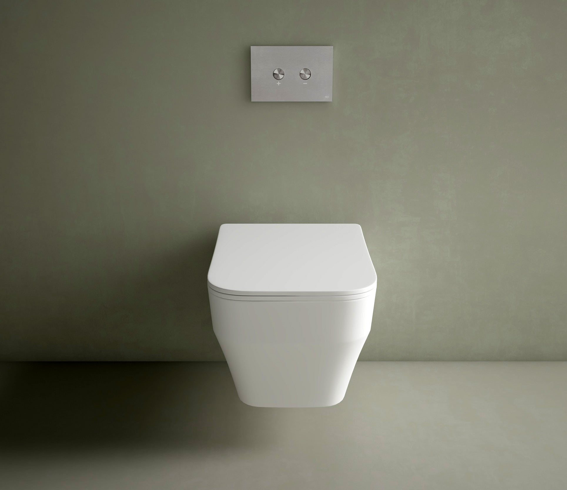 Studio Bagno Synthesis Eco Rimless Wall Hung Toilet, Gloss White