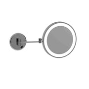 Thermogroup 3x Magnification Wall Mounted Shaving Mirror, 250mm Diameter with Exposed Wiring, Chrome