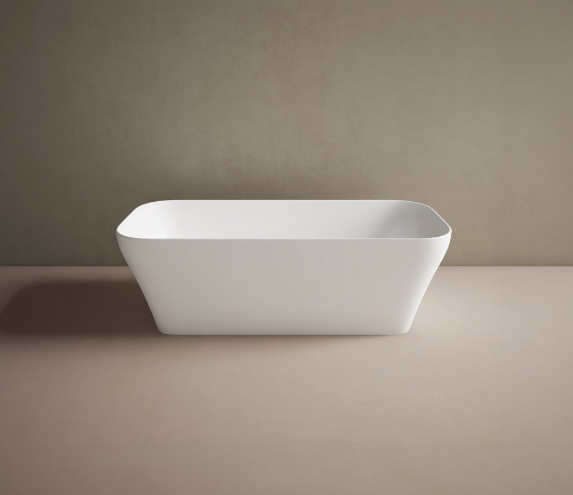 Studio Bagno Vita 1500 Freestanding Bath - Satin White, Semi Gloss White