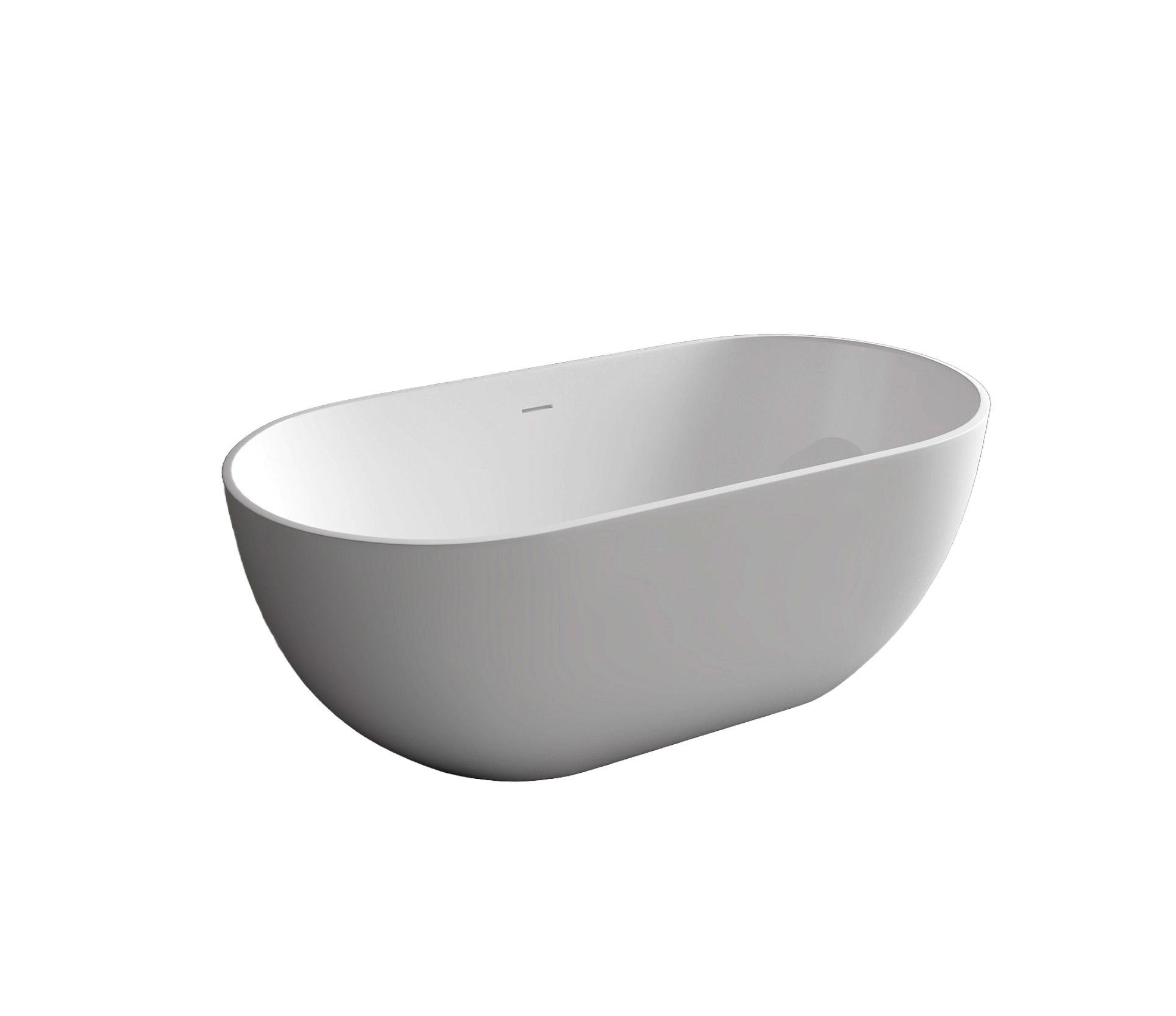 Studio Bagno Vita 1700 Freestanding Bath - Satin White, Semi Gloss White