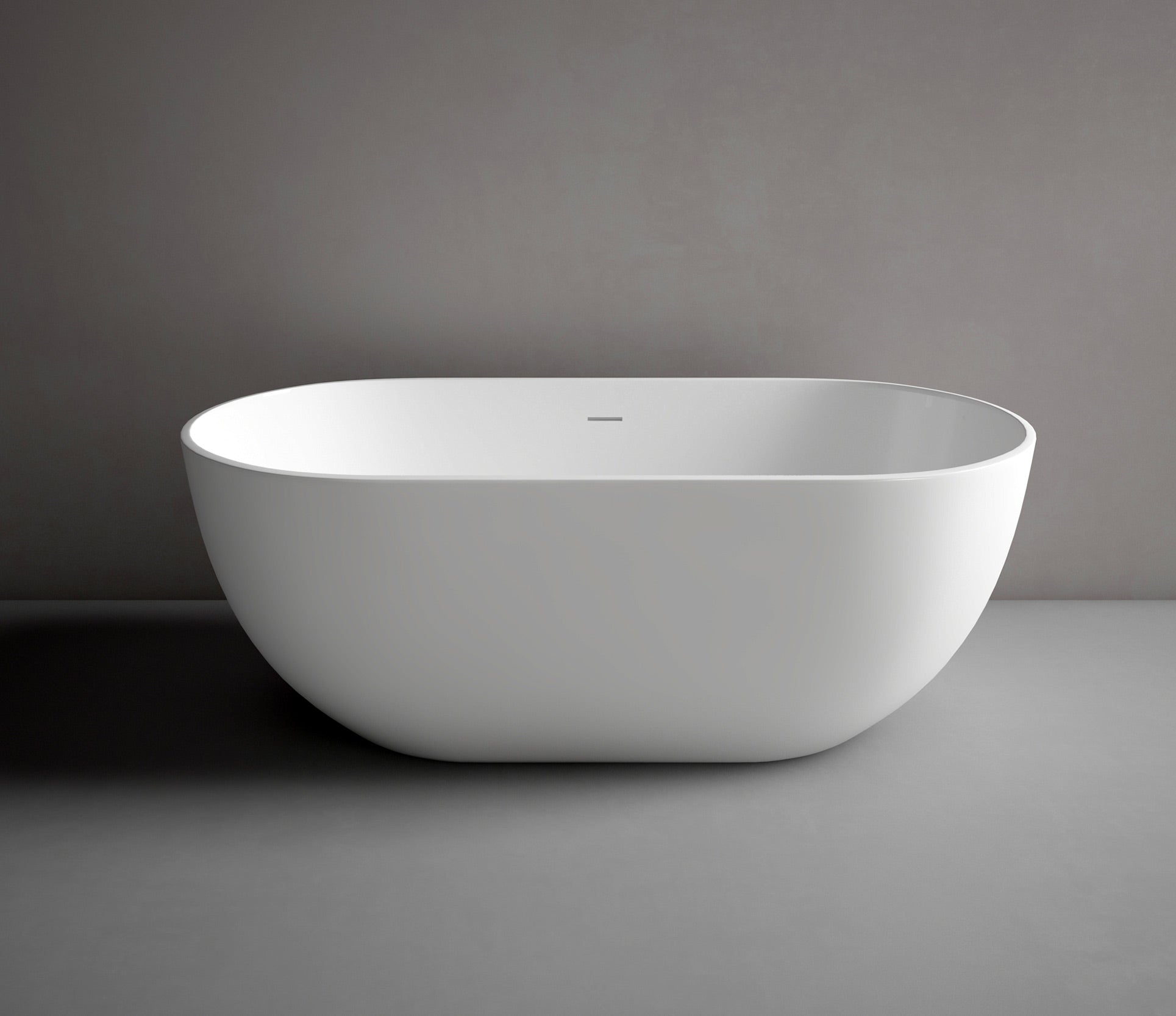 Studio Bagno Vita 1700 Freestanding Bath - Satin White, Semi Gloss White