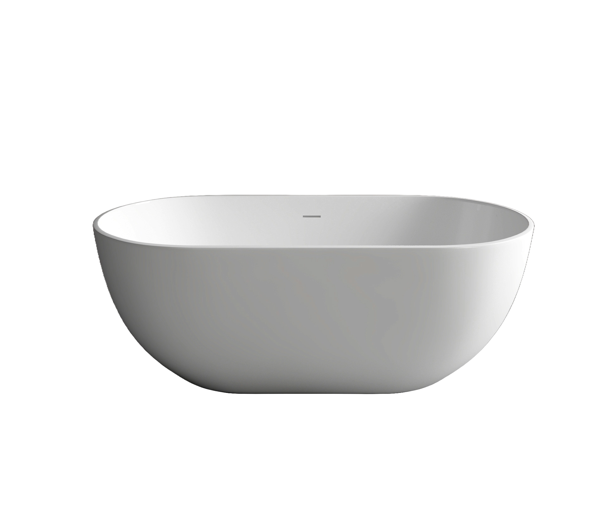 Studio Bagno Vita 1700 Freestanding Bath - Satin White, Semi Gloss White