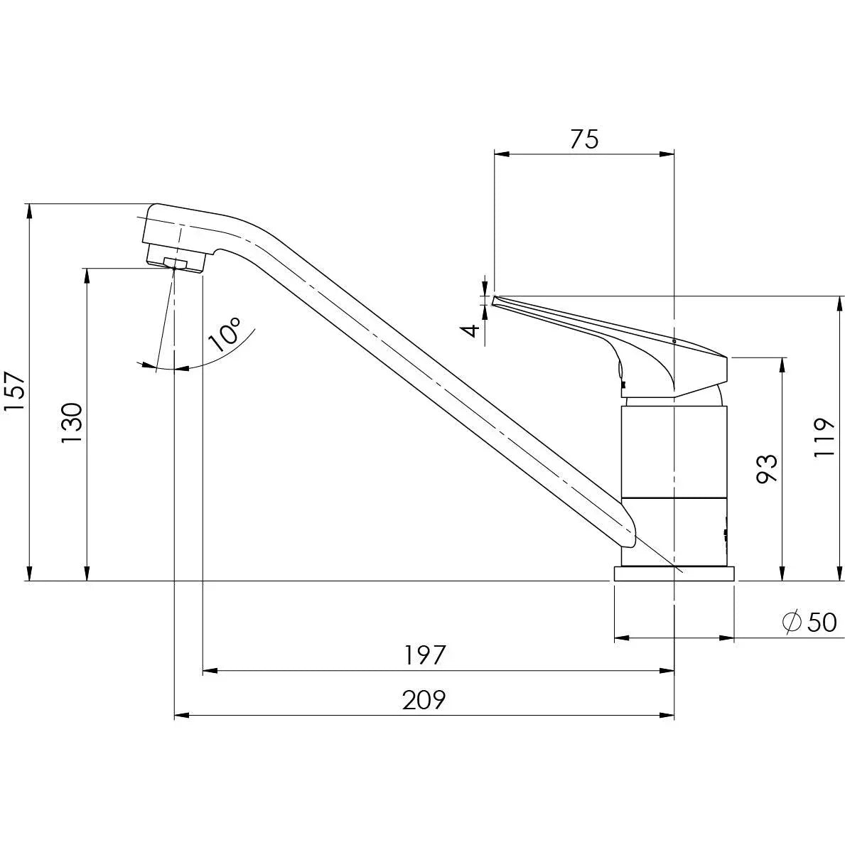 PHOENIX-Phoenix Ivy MKII Swivel Sink Mixer - Brand_Phoenix, Collection_Ivy, Colour_Chrome, Product Type_ Sink Mixer, Room_Kitchen, Shape & Design_Classic-Ideal Bathroom Centre