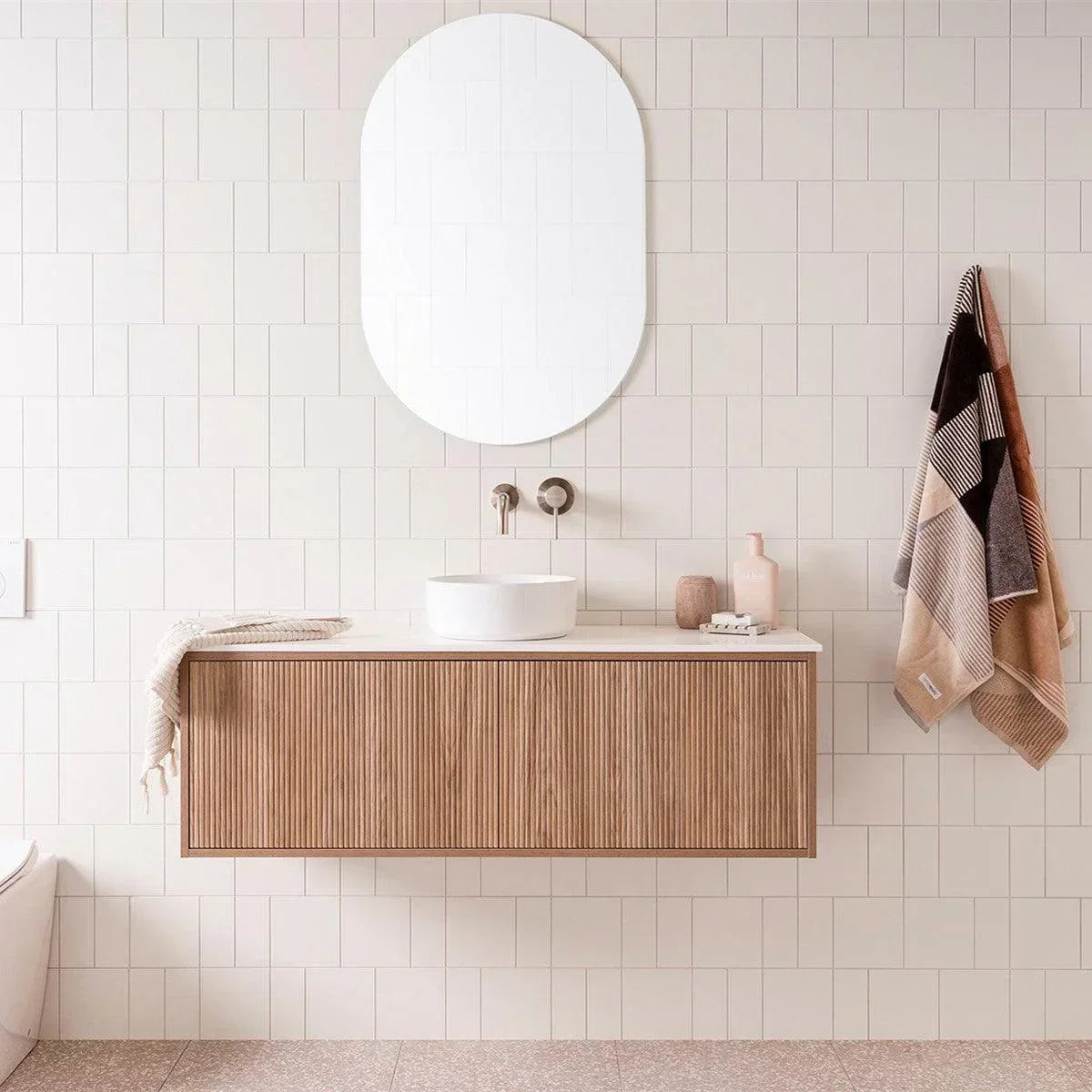 ADP Clifton Ensuite Wall Hung Vanity, 390mm Depth - Ideal Bathroom CentreCLIECS0600WHCCPCoastal Oak Woodmatt600mmCentre Basin