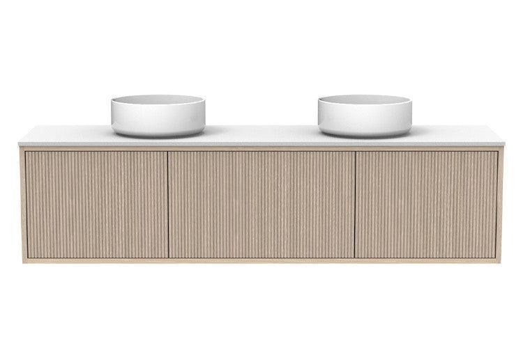 ADP Clifton Ensuite Wall Hung Vanity, 390mm Depth - Ideal Bathroom CentreCLIECS1500WHDCPCoastal Oak Woodmatt1500mmDouble Bowl Basin