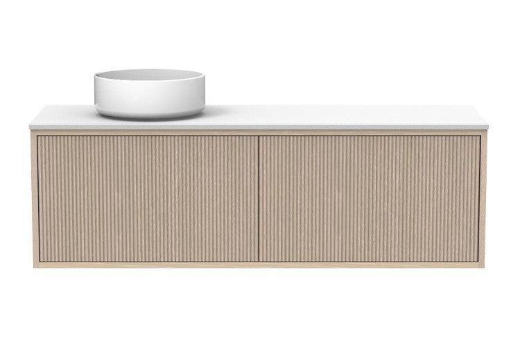 ADP Clifton Ensuite Wall Hung Vanity, 390mm Depth - Ideal Bathroom CentreCLIECS1200WHLCPCoastal Oak Woodmatt1200mmLeft Hand Basin