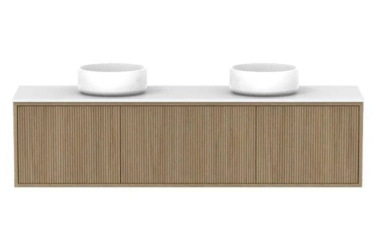 ADP Clifton Ensuite Wall Hung Vanity, 390mm Depth - Ideal Bathroom CentreCLIECS1500WHDCPPrime Oak Woodmatt1500mmDouble Bowl Basin