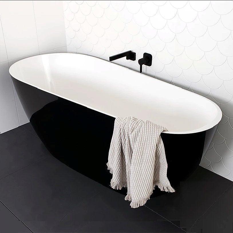 ADP Day Dream 1700 Freestanding Bath Black & White - Ideal Bathroom CentreDAYDBATH1700B