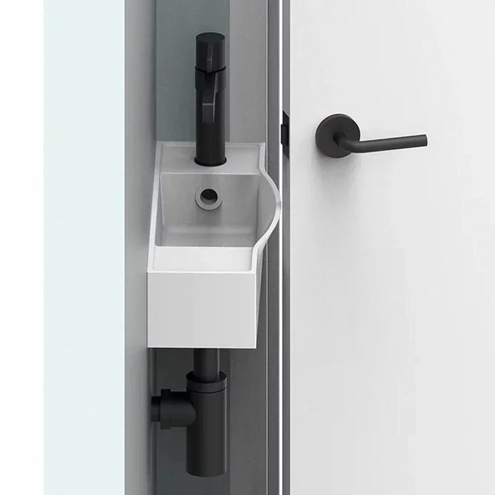 ADP Halo Solid Surface Wall Hung Basin - Ideal Bathroom CentreTOPSHAL45WGLTHGloss WhiteLeft Tap Hole