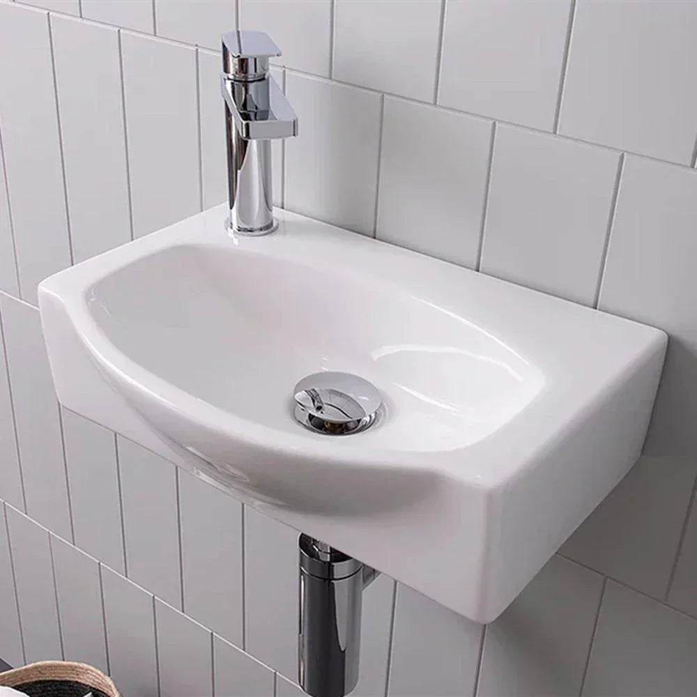 ADP Humphrey Semi-Recessed Ceramic Wall Hung Basin - Ideal Bathroom CentreTOPCHUMSRWH