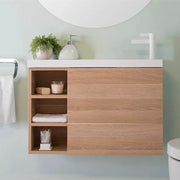 ADP Petite Shelf 800mm Small Space Vanity - Ideal Bathroom CentrePETS800WHLWall HungRight Hand Shelf / Left Hand Basin