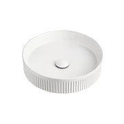 ADP Round Fluted Ceramic Above Counter Basin - Ideal Bathroom CentreTOPCRFL405GW