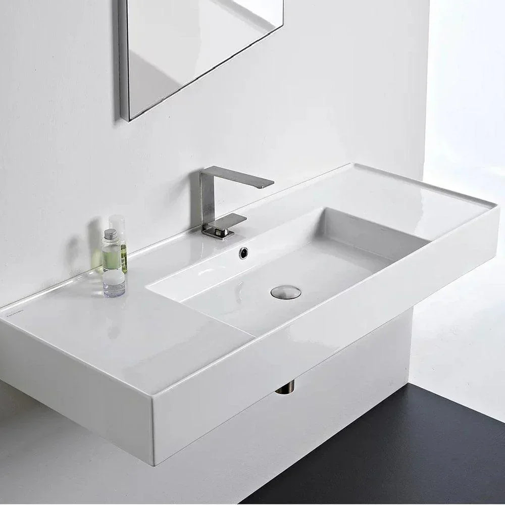 ADP Teorema 1200mm Ceramic Wall Hung Basin - Ideal Bathroom CentreTOPCTEO120GWCCentre Bowl1 Tap Hole