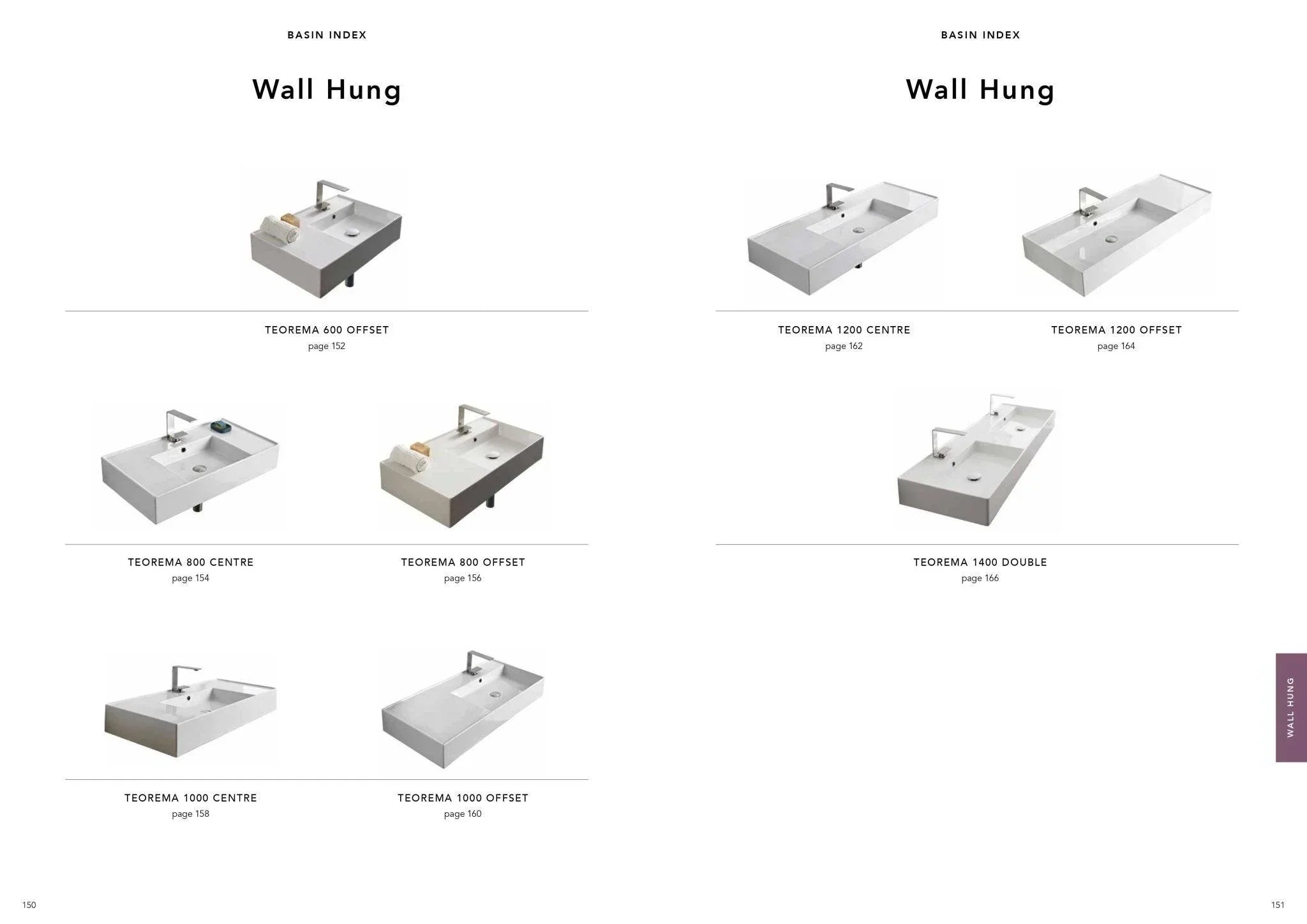 ADP Teorema 800mm Ceramic Wall Hung Basin - Ideal Bathroom CentreTOPCTEO80GWLLeft Bowl1 Tap Hole