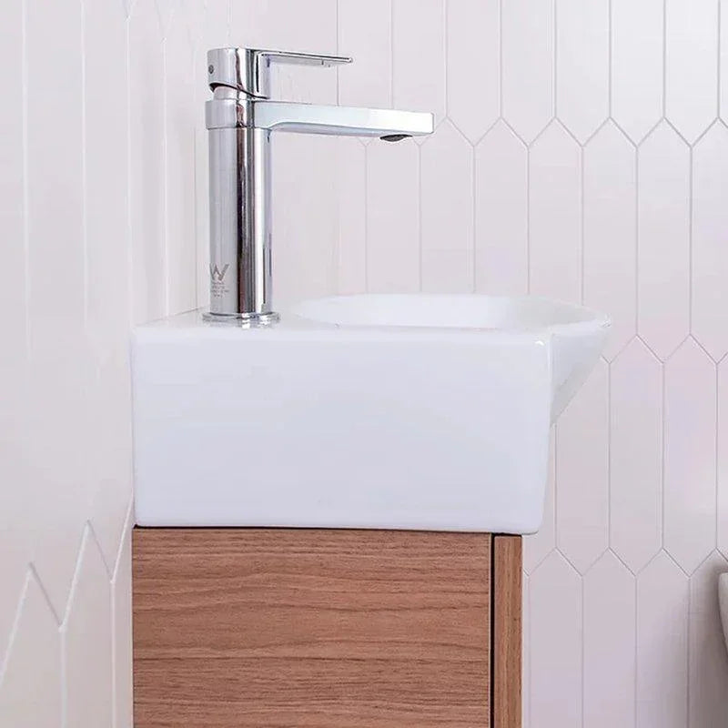 ADP Tiny 400mm Semi Recessed Small Space Vanity - Ideal Bathroom CentreTINSR0400WHWall hung