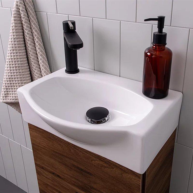 ADP Tiny 400mm Semi Recessed Small Space Vanity - Ideal Bathroom CentreTINSR0400WHWall hung