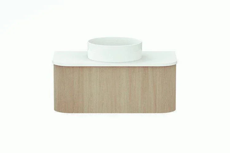 ADP Waverley Curved Wall Hung Vanity - Ideal Bathroom CentreWAVFAS0900WHCCP900mmCentre BasinCoastal Oak