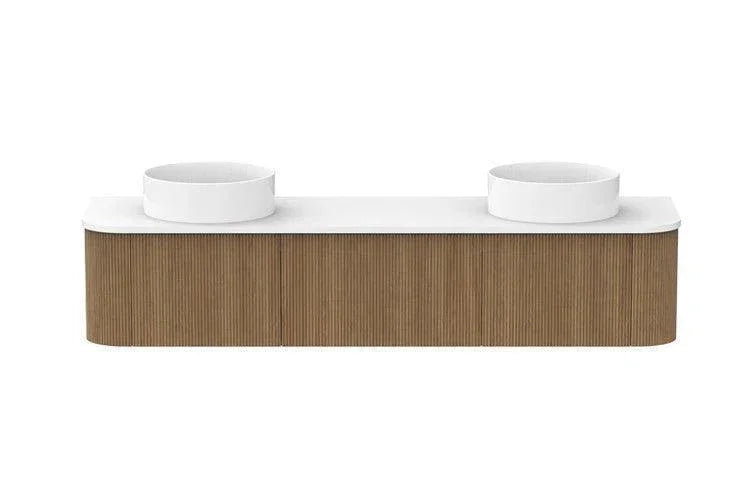 ADP Waverley Curved Wall Hung Vanity - Ideal Bathroom CentreWAVFAS1800WHDCP1800mmDouble Bowl BasinPrime Oak