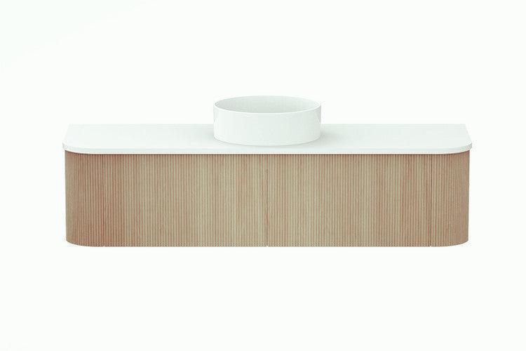 ADP Waverley Curved Wall Hung Vanity - Ideal Bathroom CentreWAVFAS1500WHCCP1500mmCentre BasinCoastal Oak