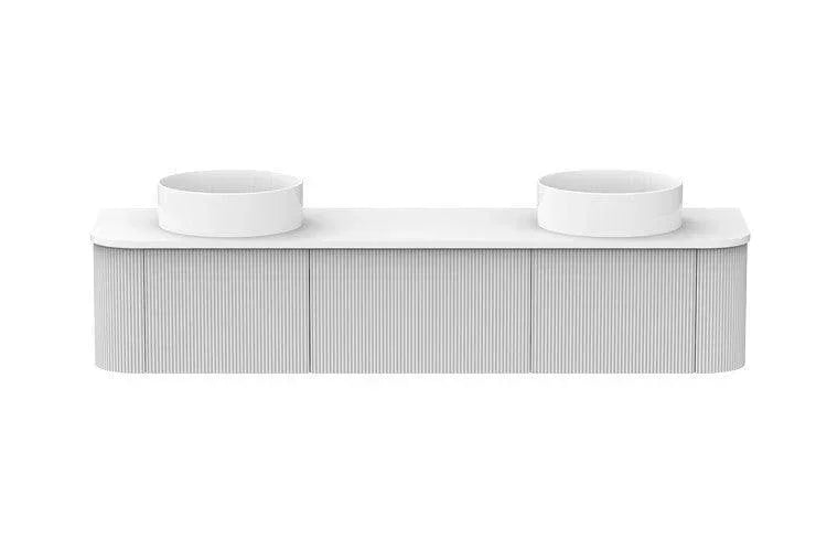 ADP Waverley Curved Wall Hung Vanity - Ideal Bathroom CentreWAVFAS1800WHDCP1800mmDouble Bowl BasinUltra White Matte