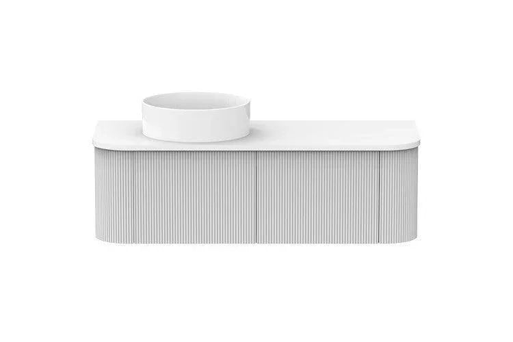 ADP Waverley Curved Wall Hung Vanity - Ideal Bathroom CentreWAVFAS1200WHLCP1200mmLeft Hand BasinUltra White Matte