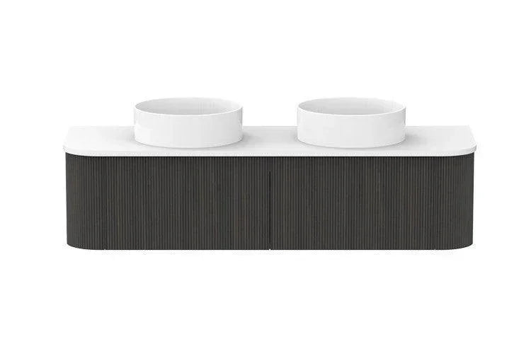 ADP Waverley Curved Wall Hung Vanity - Ideal Bathroom CentreWAVFAS1500WHDCP1500mmDouble Bowl BasinBottega Oak