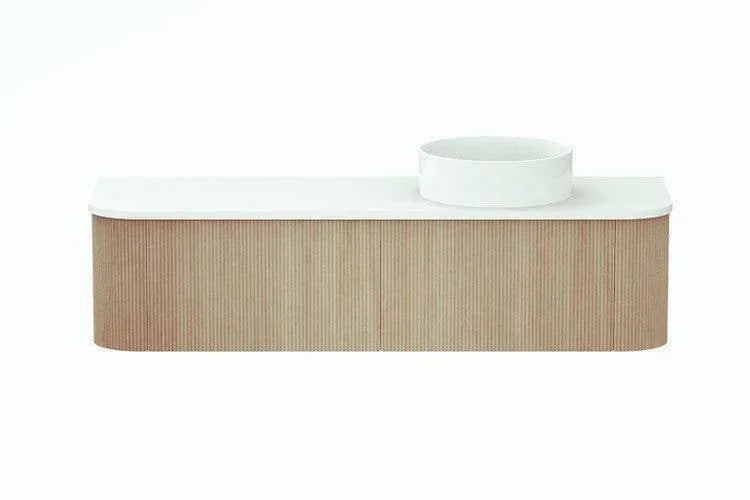 ADP Waverley Curved Wall Hung Vanity - Ideal Bathroom CentreWAVFAS1500WHRCP1500mmRight Hand BasinCoastal Oak