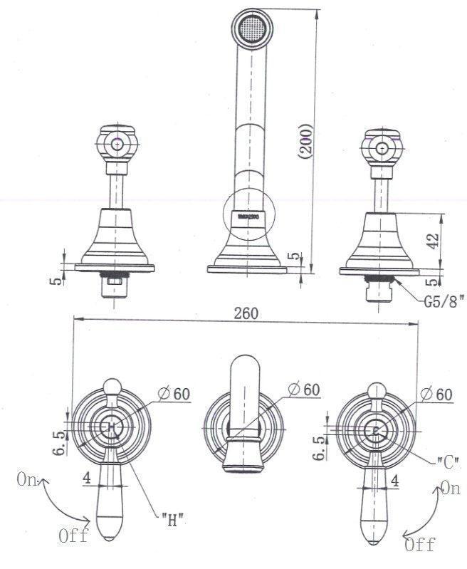 Bordeaux Bath Tap Set - Ideal Bathroom CentreBOR007BNBrushed Nickel